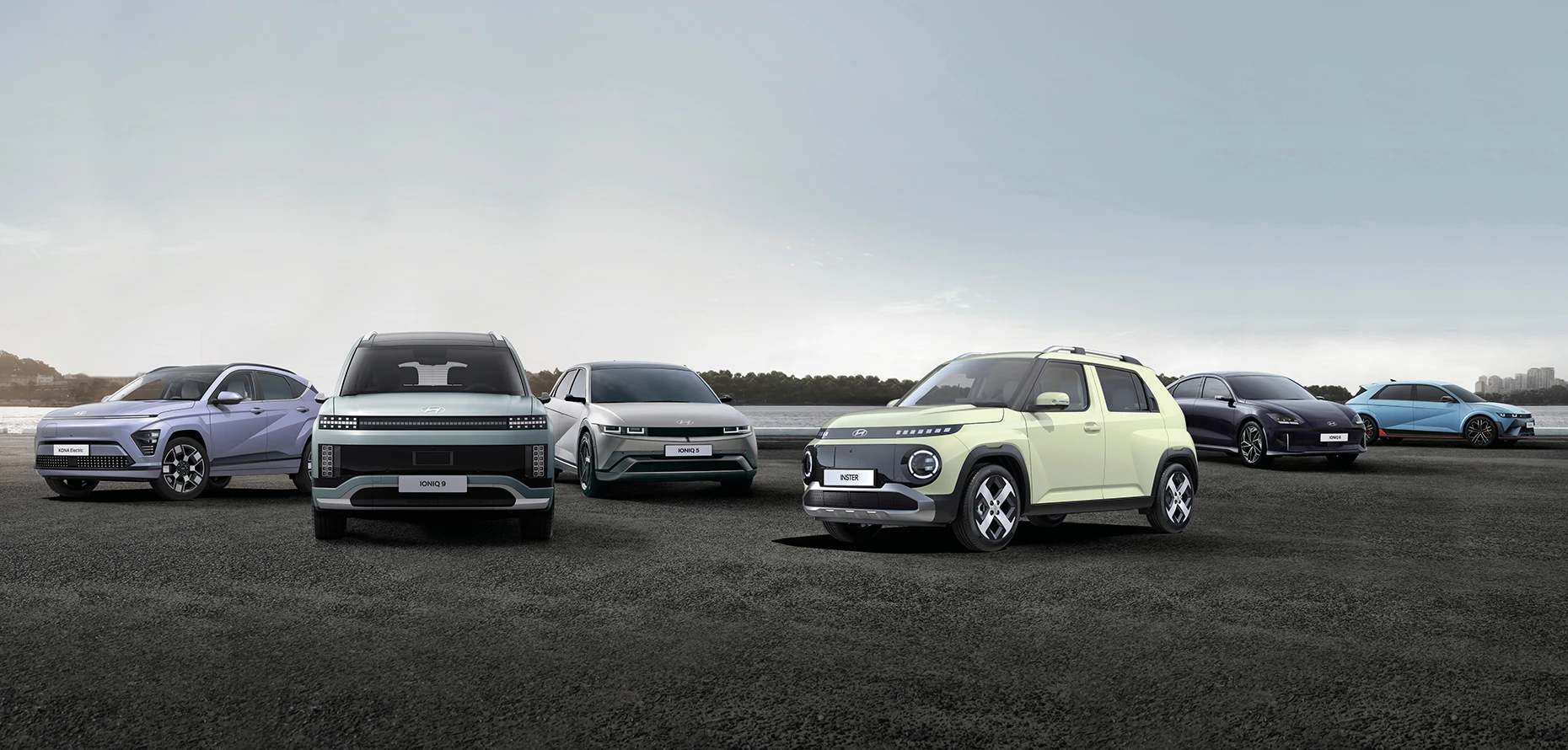 hyundai elektro modellpalette auf einem bild